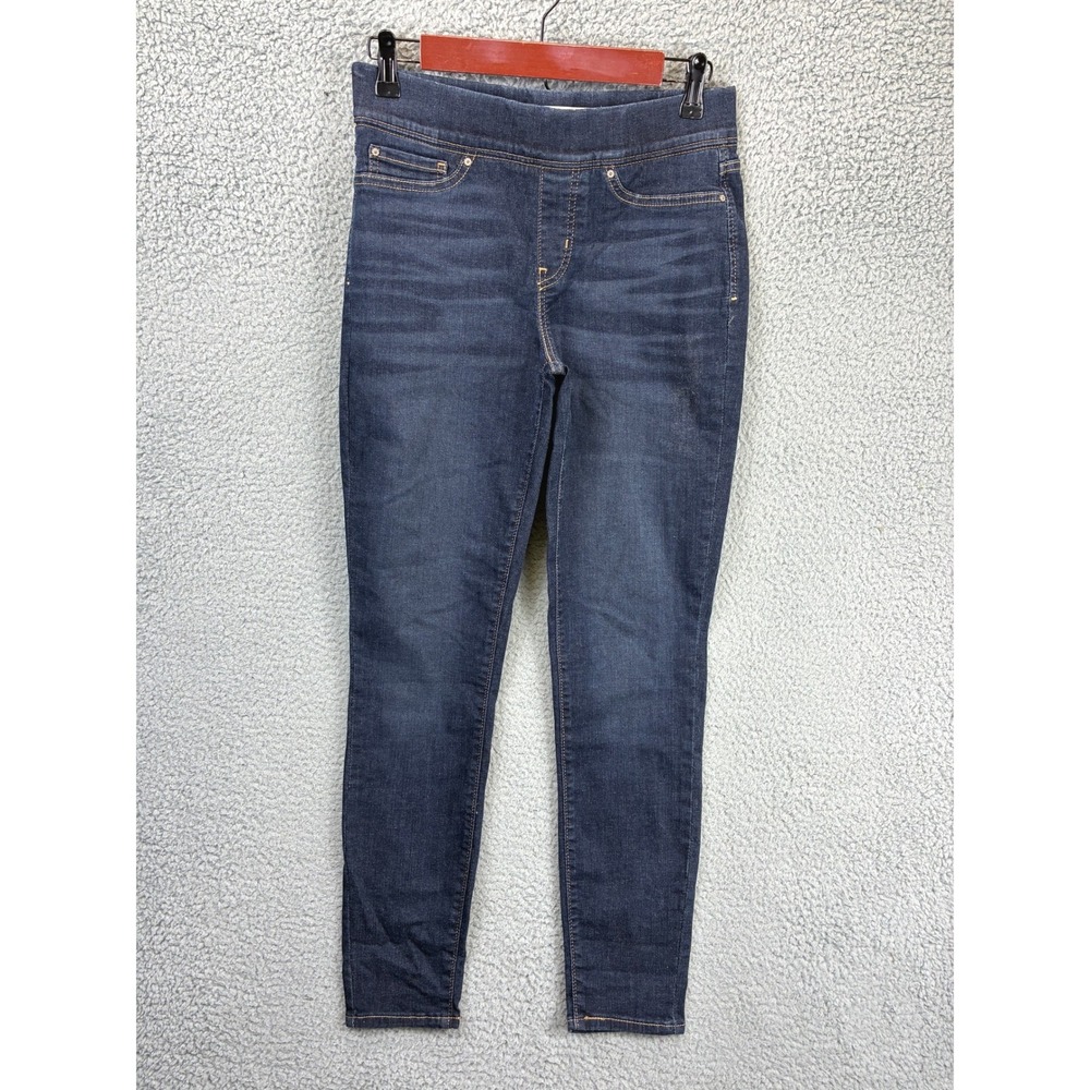 Signature Levi Strauss Totally Shaping Pull On Skinny Jeans Womens 6M Blue Denim